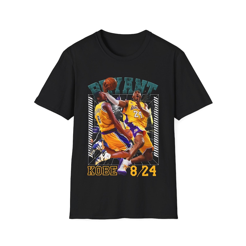 Kobe Bryant NBA Graphic Tee T-Shirt Mens Los Angeles Lakers Retro Basketball #8 Basketball Clothes For Him Gift
