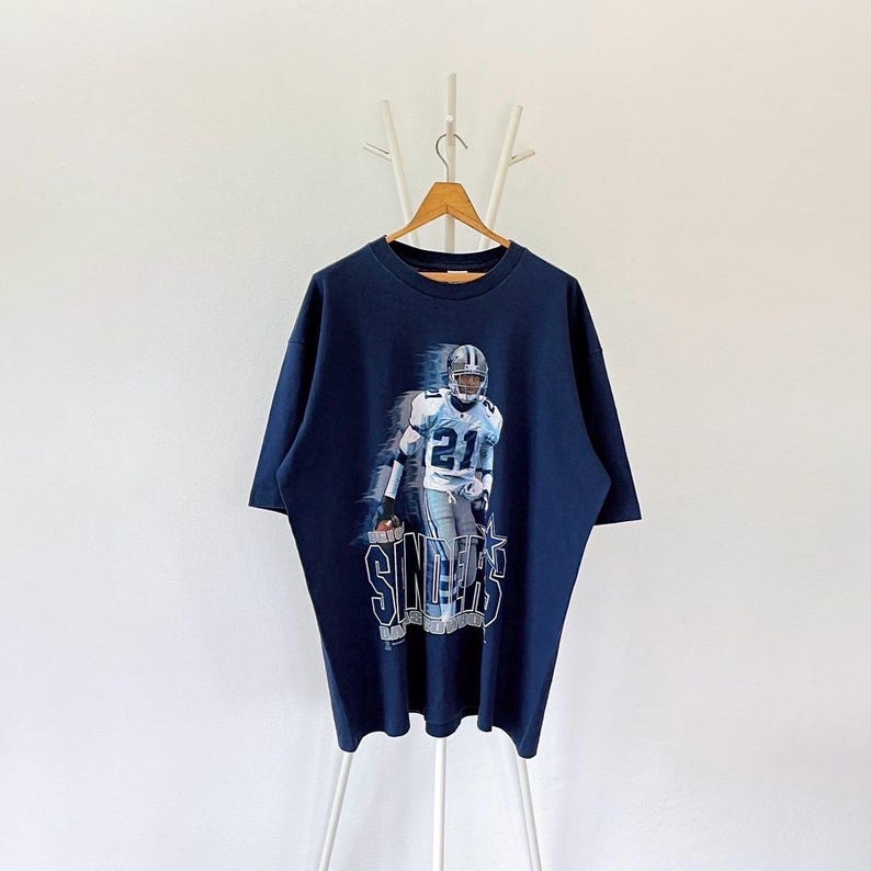 90s Deion Sanders player Dallas Cowboys NFL t-shirt/ XL