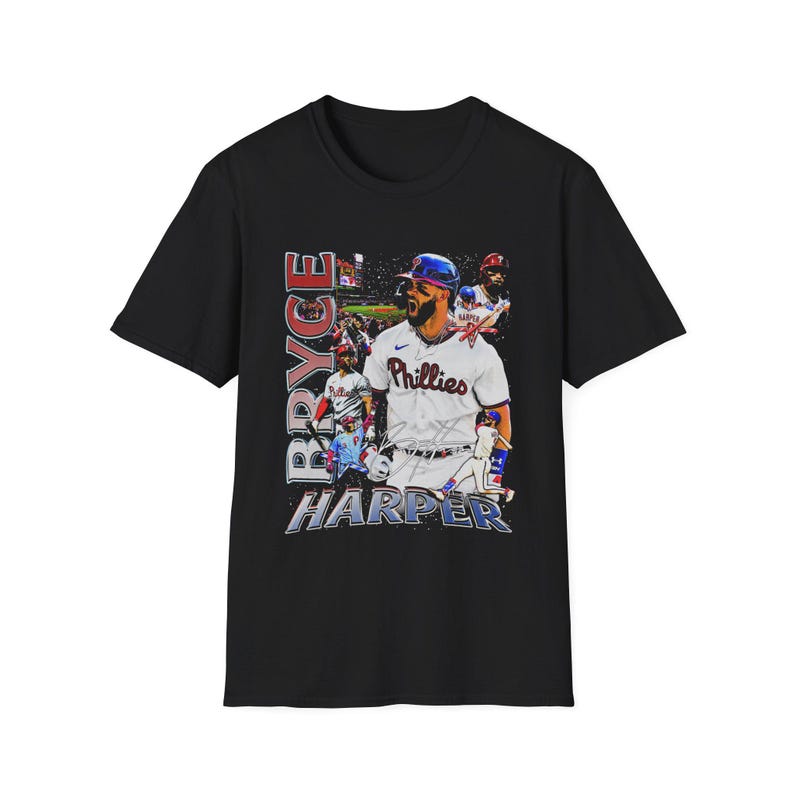 Limited Bryce Harper Vintage Unisex T-Shirt, Gift For Woman and Man, Baseball Fan Tee, Retro Style Shirt, Sports Lover Gift, Trendy Graphic
