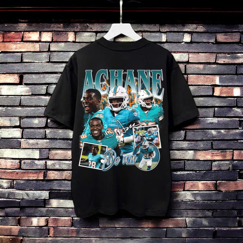 Vintage 90s Graphic Style De'Von Achane T-Shirt, De'Von Achane shirt, Vintage Oversized Sport Tee, Retro American Football Bootleg Gift