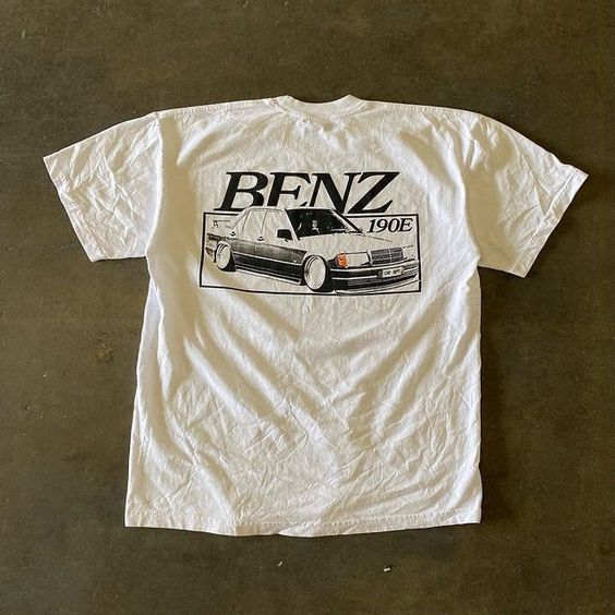 Retro white t-shirt For Men And Women