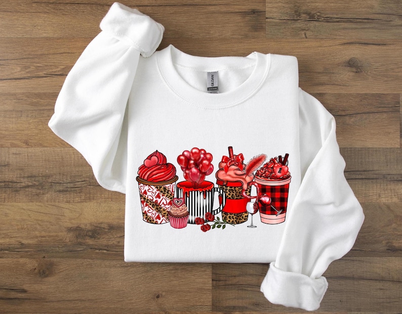 Valentines Day Coffee Drink Sweatshirt, Drink lover Shirt, Valentines Day Shirts For Woman, Valentines Day Gift, Happy Valentine's Day Shirt For Men And Women
