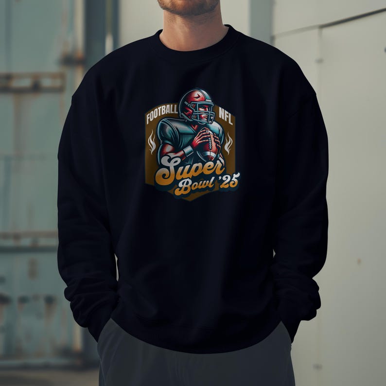 Super Bowl 2025 Football New Orleans Long Sleeve Tee - Mens Gift Unisex Shirt, NFL Fan Shirt, Game Day Shirt, Football Lover Gift, Sports For Men And Women