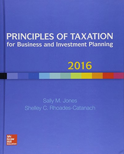 Principles Of Taxation For Business And Investment Planning 2016 Edition (PDF Instant Download)