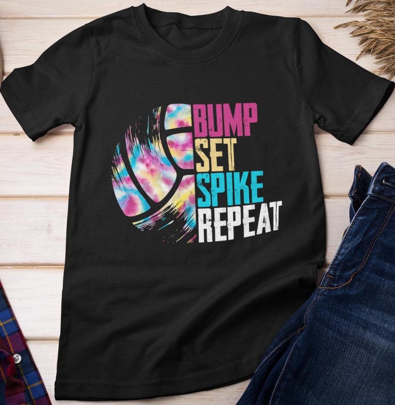 Volleyball Shirt, Bump Set Spike Repeat Volleyball Ball Shirt, Volleyball Player Women Men T-shirt, Sports Volleyball Fans ShirtVolleyball Shirt, Bump Set Spike Repeat Volleyball Ball Shirt, Volleyball Player Women Men T-shirt, Sports Volleyball Fans Shirt For Men And Women