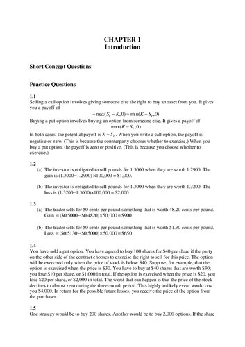 Options, Futures, and Other Derivatives – Solutions Manual (PDF Instant Download)