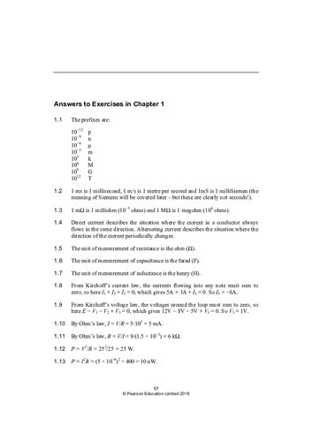 Electronics A Systems Approach, Solution Manual (Ch. 1-9) (PDF Instant Download)