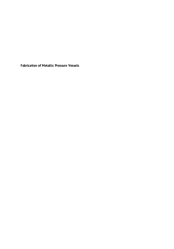 Fabrication of Metallic Pressure Vessels (PDF Instant Download)
