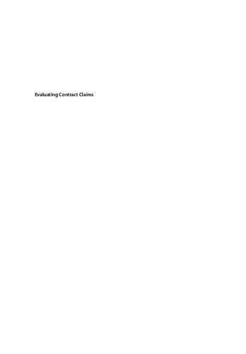 Evaluating Contract Claims (PDF Instant Download)