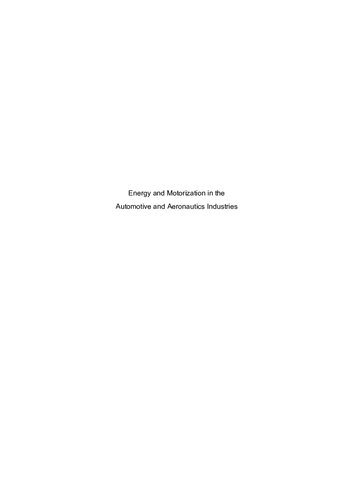 Energy and motorization in the automotive and aeronautics industries (PDF Instant Download)