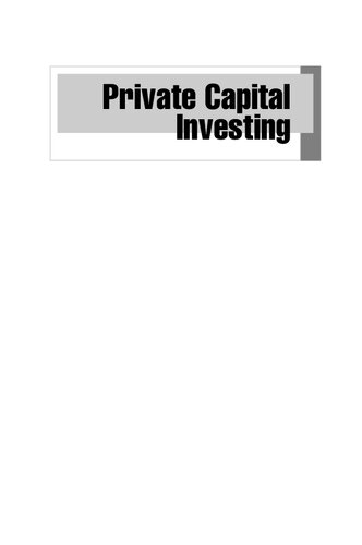 Private Capital Investing: The Handbook of Private Debt and Private Equity (PDF Instant Download)