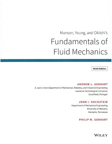 Munson, Young and Okiishi's Fundamentals of Fluid Mechanics (PDF Instant Download)