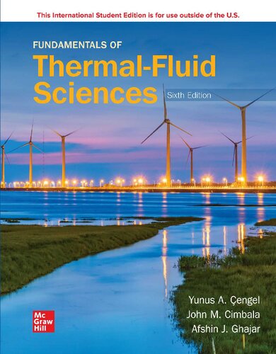 ISE Fundamentals of Thermal-Fluid Sciences (ISE HED MECHANICAL ENGINEERING) (PDF Instant Download)