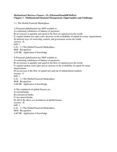 Multinational Business Finance – Solutions Manual (PDF Instant Download)