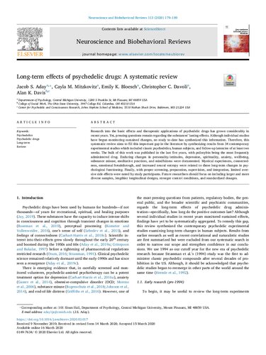 Long-term effects of psychedelic drugs: A systematic review (PDF Instant Download)