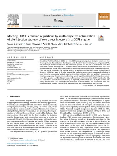 Meeting EURO6 emission regulations by multi-objective optimization of the injection strategy of two direct injectors in a DDFS engine (PDF Instant Download)