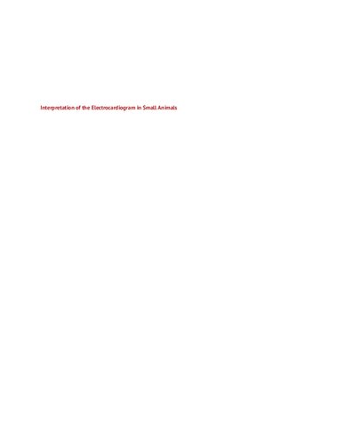 Interpretation of the Electrocardiogram in Small Animals (PDF Instant Download)