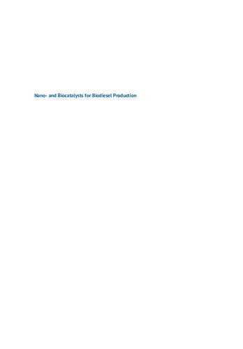 Nano- and Biocatalysts for Biodiesel Production (PDF Instant Download)