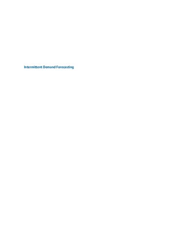 Intermittent Demand Forecasting: Context, Methods and Applications (PDF Instant Download)