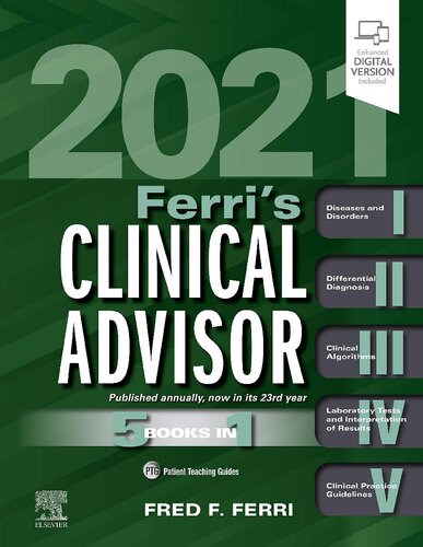 Ferri's Clinical Advisor 2021: 5 Books in 1 (PDF Instant Download)