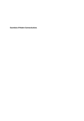 Essentials of Modern Communications (PDF Instant Download)