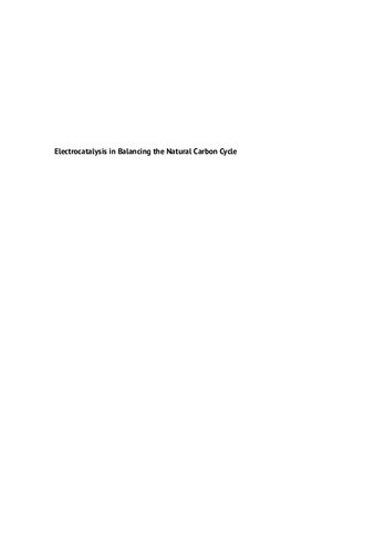 Electrocatalysis in Balancing the Natural Carbon Cycle (PDF Instant Download)