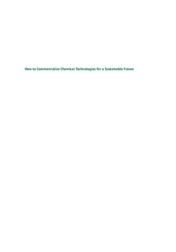 How to Commercialize Chemical Technologies for a Sustainable Future (PDF Instant Download)