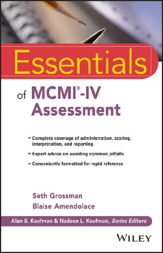 Essentials of MCMI-IV Assessment (PDF Instant Download)
