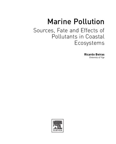 Marine Pollution: Sources, Fate and Effects of Pollutants in Coastal Ecosystems (PDF Instant Download)