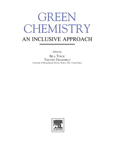 Green Chemistry: An Inclusive Approach (PDF Instant Download)
