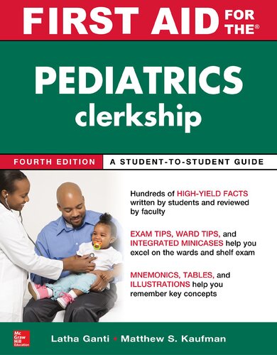 First Aid for the Pediatrics Clerkship, Fourth Edition (PDF Instant Download)