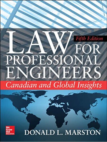 Law for Professional Engineers: Canadian and Global Insights (PDF Instant Download)