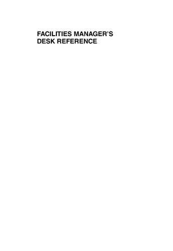 FACILITIES MANAGER'S DESK REFERENCE (PDF Instant Download)