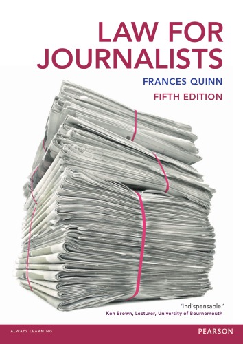 Law for Journalists: Uk Edition (PDF Instant Download)