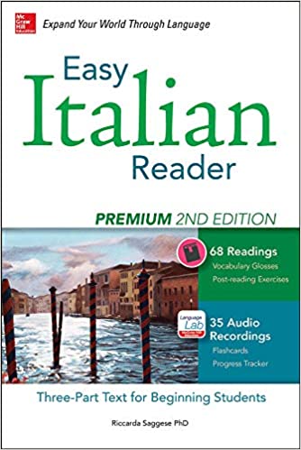 Easy Italian Reader, Premium 2nd Edition: A Three-Part Text for Beginning Students (PDF Instant Download)