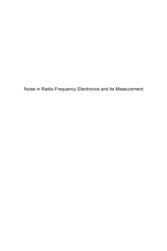 Noise in Radio-Frequency Electronics and Its Measurement (PDF Instant Download)