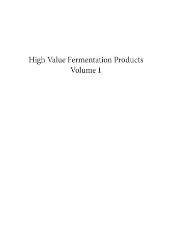 High value fermentation products Volume 1: Human health (PDF Instant Download)