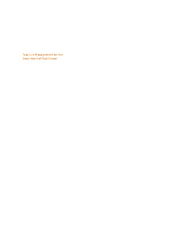 Fracture management for the small animal practitioner (PDF Instant Download)