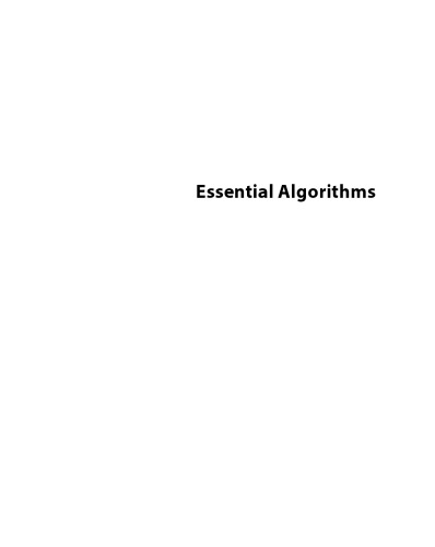 Essential algorithms (PDF Instant Download)