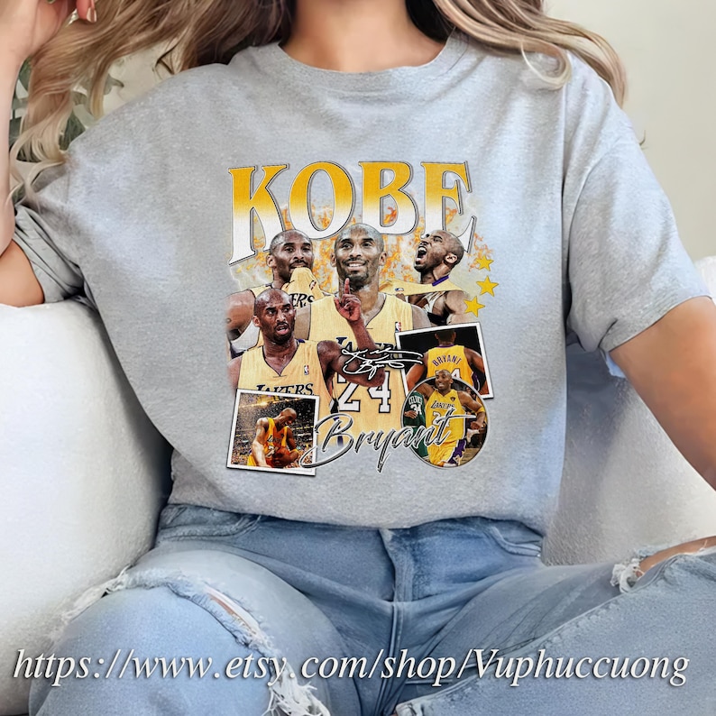 Vintage Kobe Bryant Tee - Black Mamba High Quality T Shirt Custom Vintage Design NBA Player Basketball Fan Gift Los Angeles Lakers Shirt For Men And Women