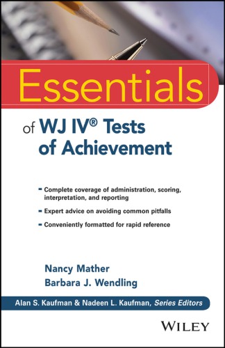Essentials of WJ IV Tests of Achievement (PDF Instant Download)