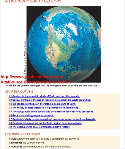 Physical Geology, 3rd Edition (PDF Instant Download)