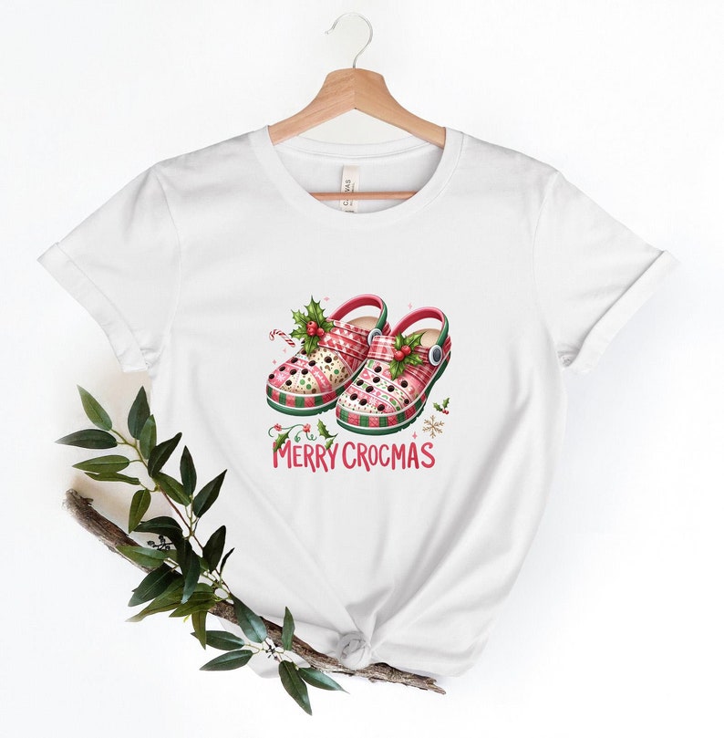 Merry Crocmas Shirt, Crocs Shirt, Nurse Tshirt, Merry Nurse Shirt, Crocs Gift Tshirt, Christmas Shirt, Christmas Custom, Personalized Tshirt