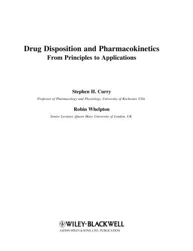 Drug Disposition and Pharmacokinetics From Principles to Applications (PDF Instant Download)