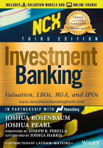 Investment Banking: Valuation, LBOs, M&A, and IPOs (PDF Instant Download)