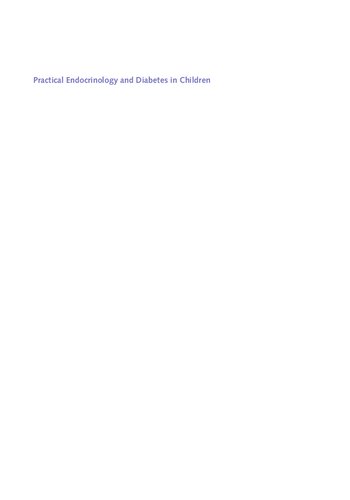 Practical endocrinology and diabetes in children (PDF Instant Download)