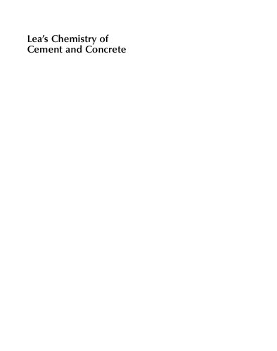 Lea's Chemistry of Cement and Concrete (PDF Instant Download)
