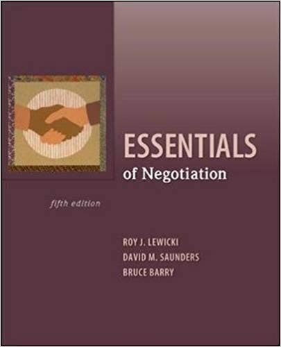 Essentials of Negotiation 5th Edition by Roy Lewicki (PDF Instant Download)