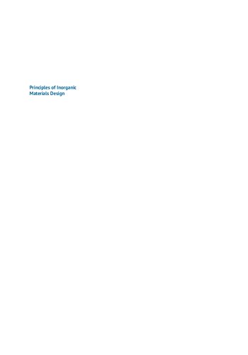 Principles of inorganic materials design, (PDF Instant Download)