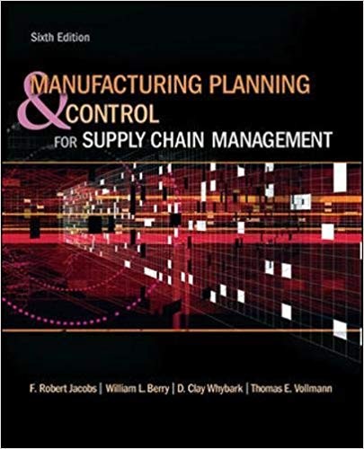 Manufacturing Planning and Control for Supply Chain Management 6th Edition (PDF Instant Download)